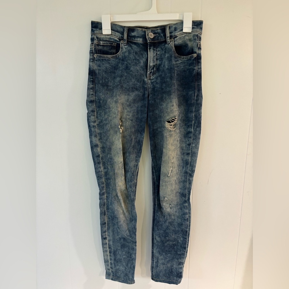Express Acid Wash Blue Jeans
